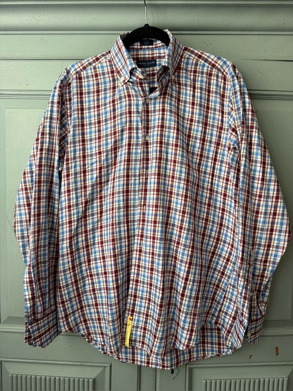 Peter Millar Red & Blue Plaid Button-Down Shirt